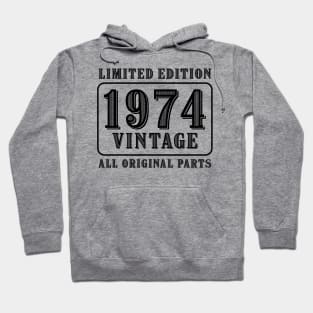 All original parts vintage 1974 limited edition birthday Hoodie